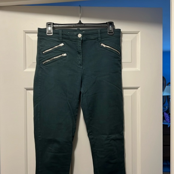 Gap dark green modern stretch skinny  pants. Size 8tall in EUC - Picture 3 of 8